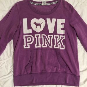 Pink VS crew neck sweater